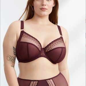 Matilda Side Support Plunge Bra Wine Diamond 36I